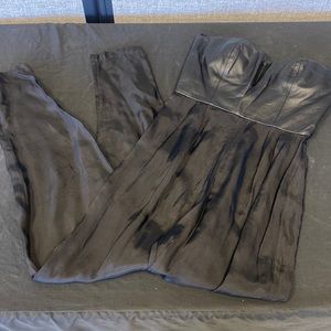 Shakuhachi jump suit with faux leather top size s